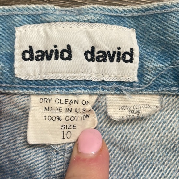 Vintage | David David | Rigid Denim High Rise Straight Leg Cheetah Pocket Jeans - Picture 9 of 9